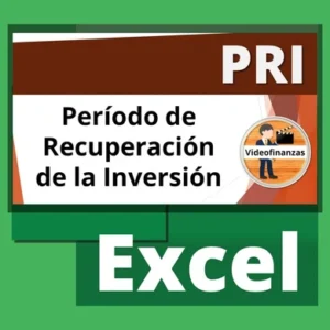 Período de recuperación de la inversión PRI ejemplo para descargar en Excel